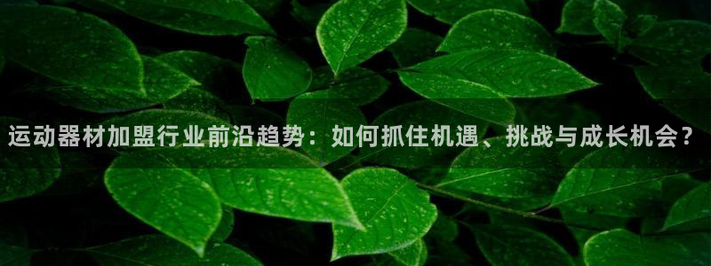 BWIN体育官网下载娱乐：运动器材加盟行业前沿趋势：